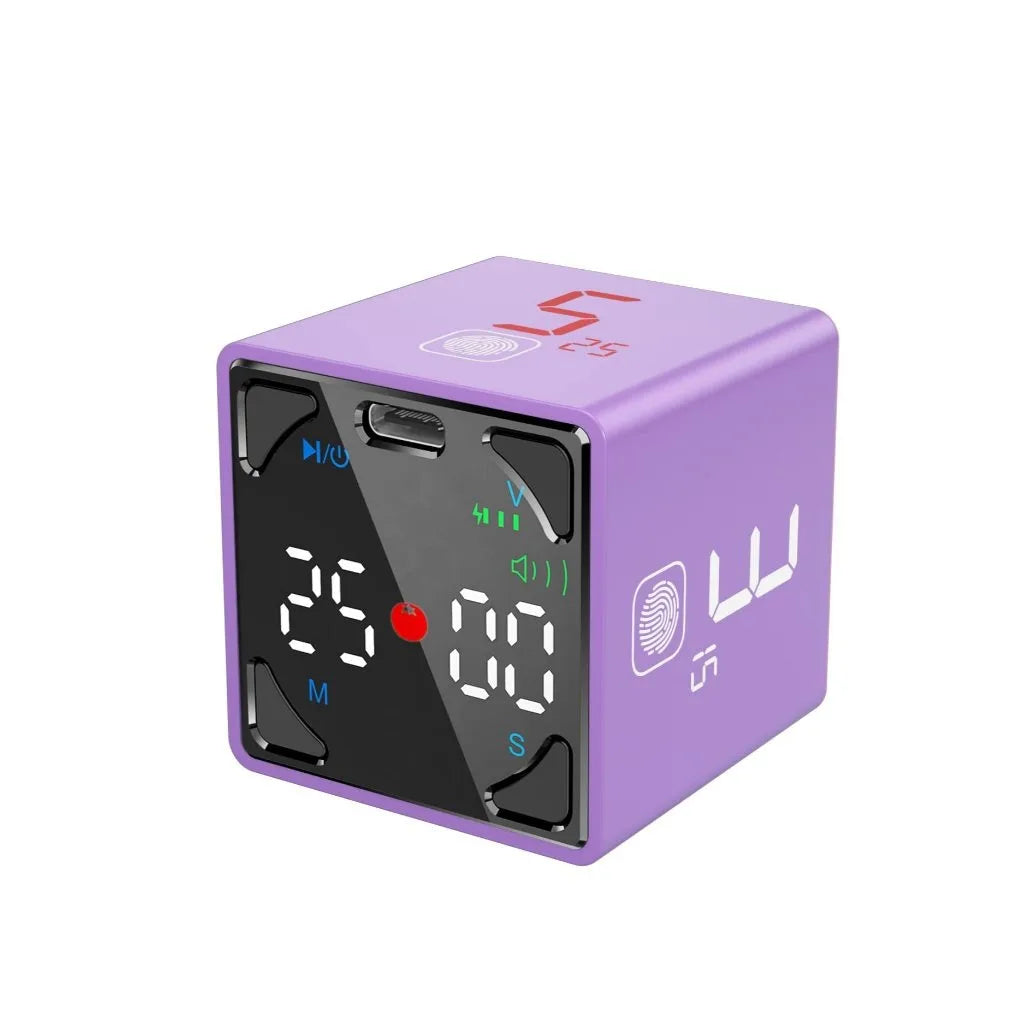 Llano Ticktime Pomodoro Timer Cube - Boost Productivity with Silent Alerts, Vibration, and Adjustable Sounds, Perfect for ADHD and Task Management