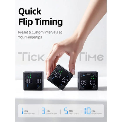 Llano Ticktime Pomodoro Timer Cube - Boost Productivity with Silent Alerts, Vibration, and Adjustable Sounds, Perfect for ADHD and Task Management
