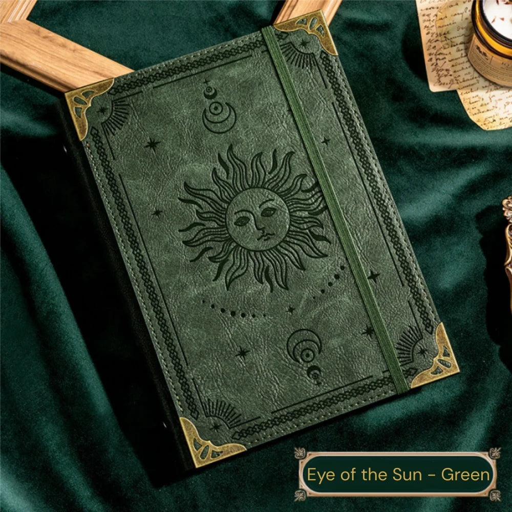 Vintage Leather Journal, Handmade Embossed Tree of Life Travel Notebook, Refillable Writing Diary