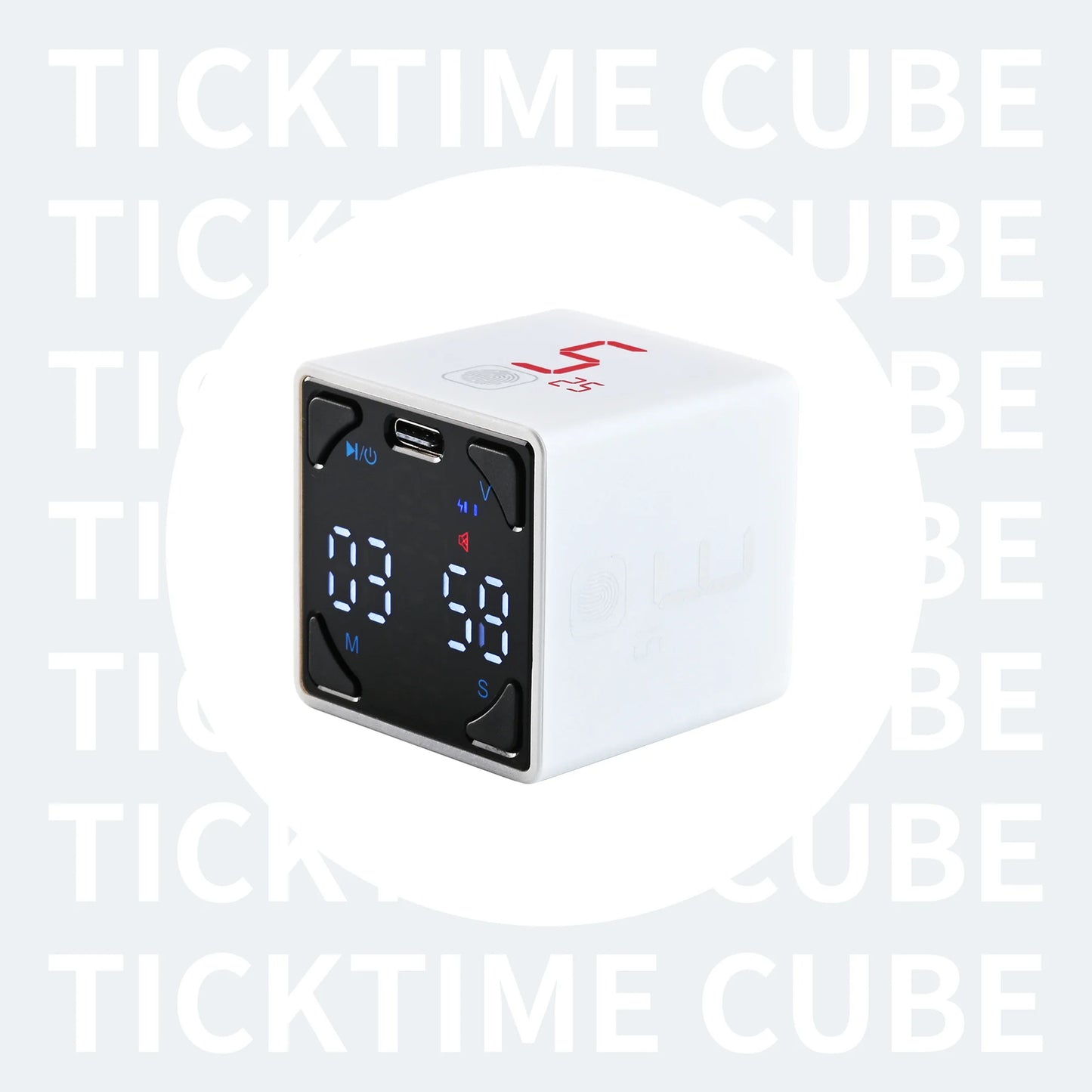 Llano Ticktime Pomodoro Timer Cube - Boost Productivity with Silent Alerts, Vibration, and Adjustable Sounds, Perfect for ADHD and Task Management