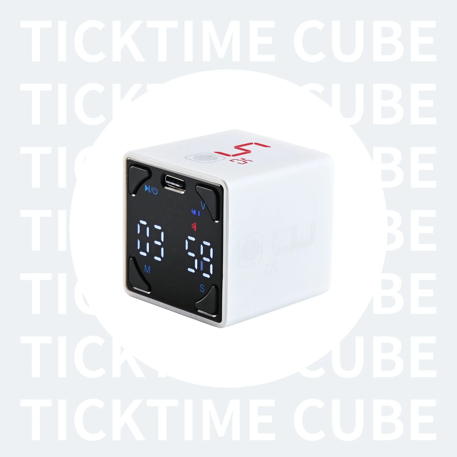 Llano Ticktime Pomodoro Timer Cube - Boost Productivity with Silent Alerts, Vibration, and Adjustable Sounds, Perfect for ADHD and Task Management