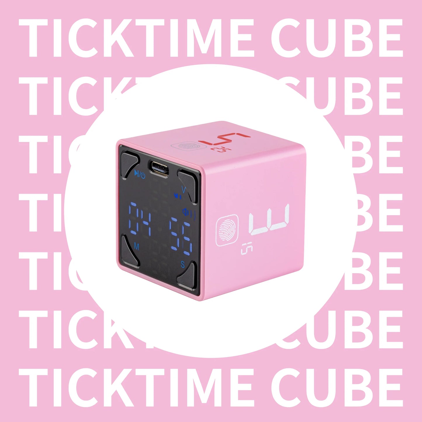 Llano Ticktime Pomodoro Timer Cube - Boost Productivity with Silent Alerts, Vibration, and Adjustable Sounds, Perfect for ADHD and Task Management