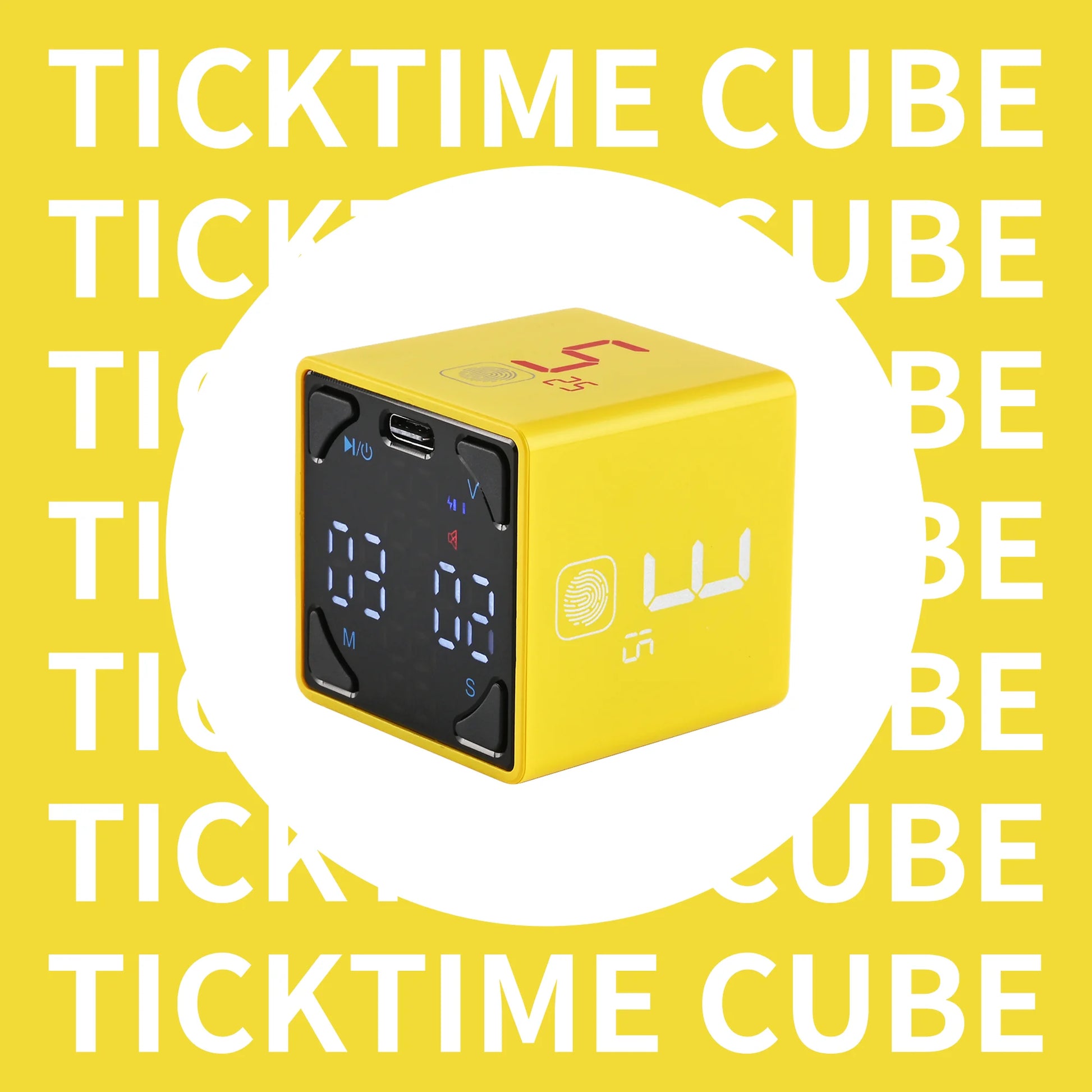 Llano Ticktime Pomodoro Timer Cube - Boost Productivity with Silent Alerts, Vibration, and Adjustable Sounds, Perfect for ADHD and Task Management